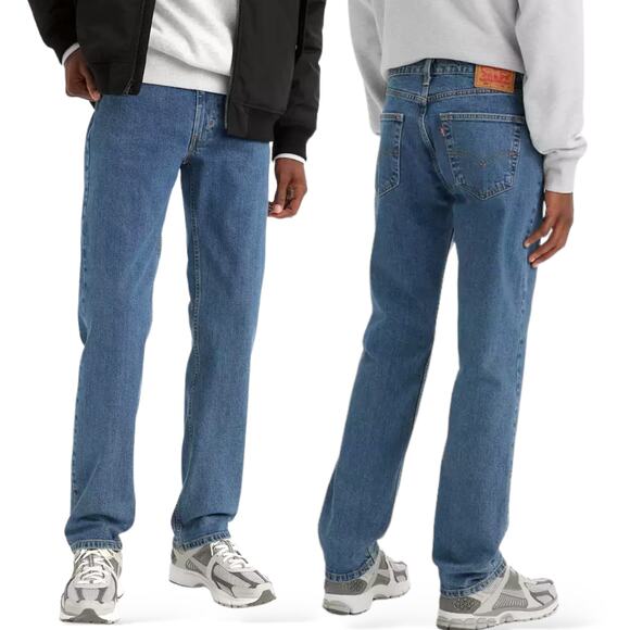 LEVI'S 514 Straight Jeans Denim Relax Medium Wash Mid Rise Classic Baggy 40 x 30 - Picture 1 of 13